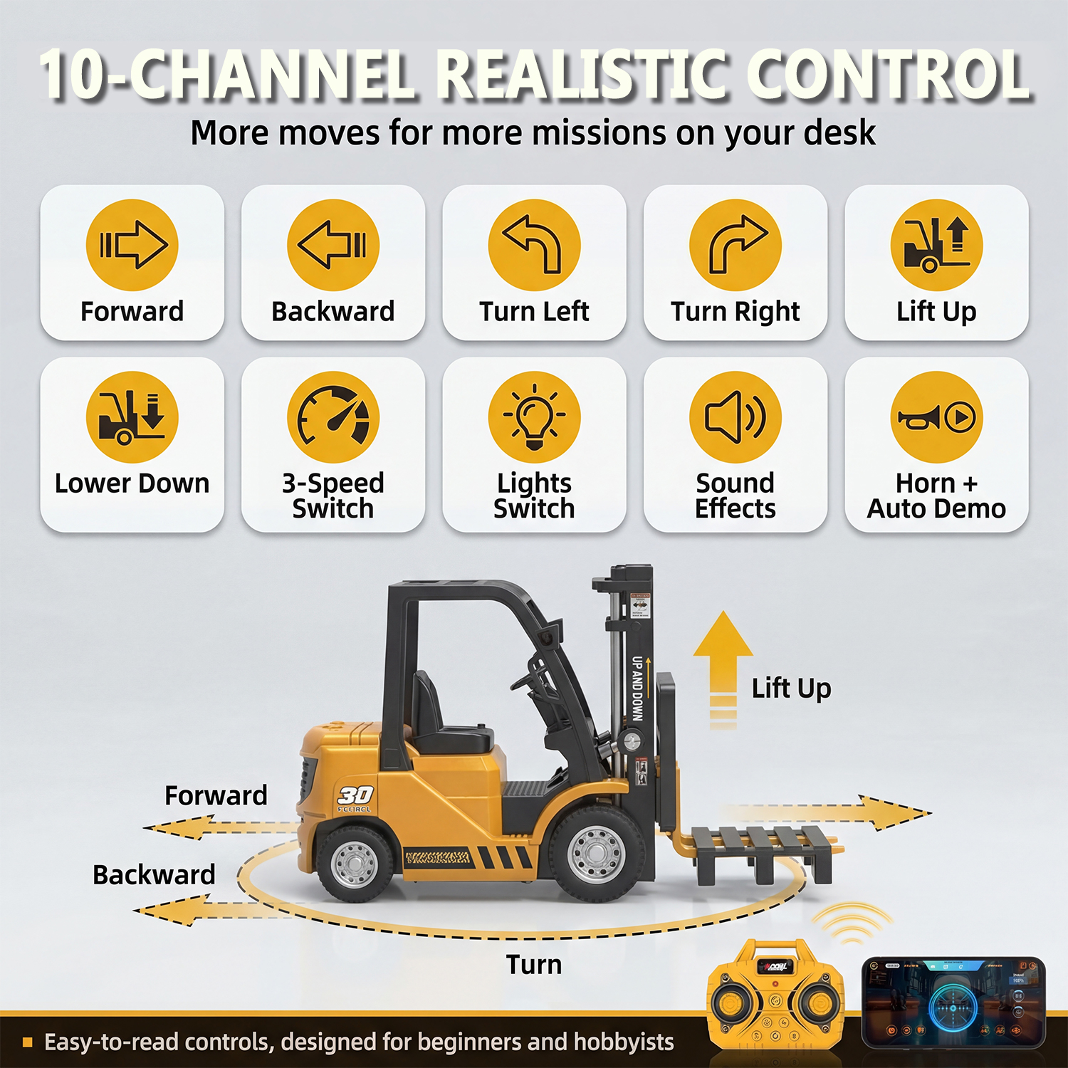 1/64 RC Forklift Toy,Mini Fork - مراجعة Hobby Rc Van وسعره