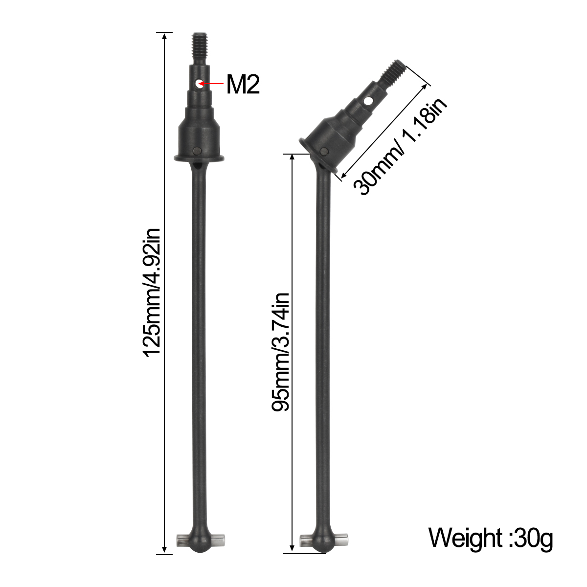 2Pcs Hard Steel Front Rear CVD - مراجعة Rc Hobby Racing وسعره
