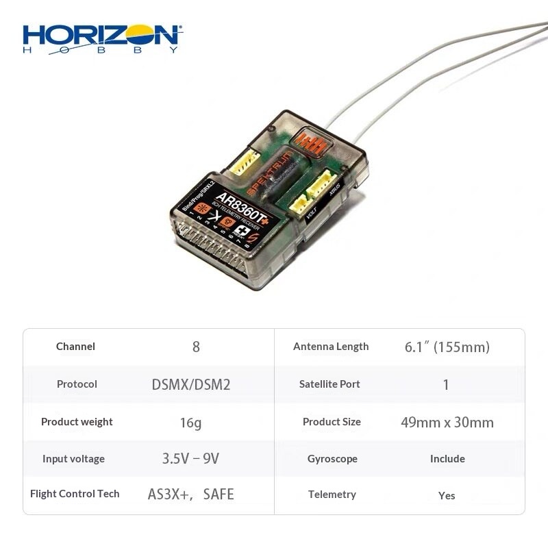 Spektrum AR8020T,AR8360T With  - مراجعة Rc Planes Horizon Hobby وسعره