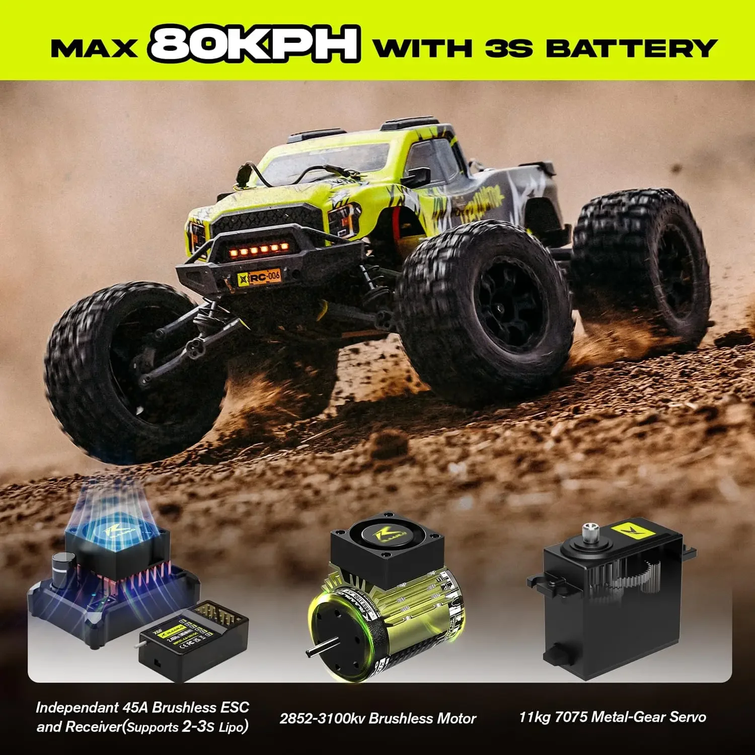 1/10 RTR Brushless Fast RC Car - مراجعة Rc Hobby Monster Truck وسعره