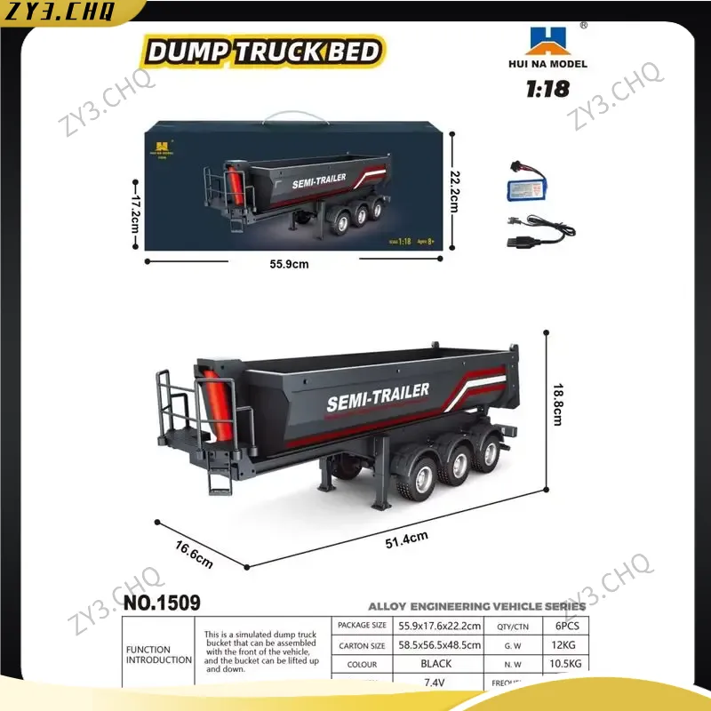 1/18 Huina 1509 Rc Semi Dump T - مراجعة Hobby Rc Van وسعره