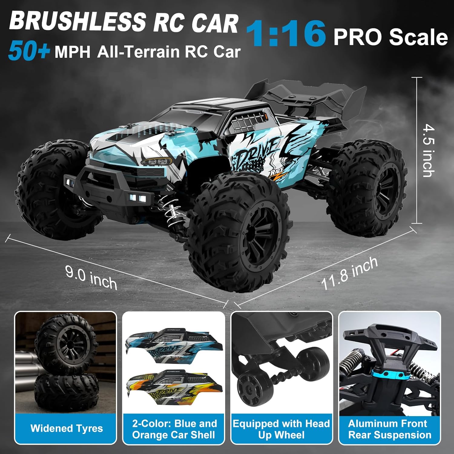 Hobby Grade 1:16 Scale Brushle - مراجعة Rc Hobby Monster Truck وسعره