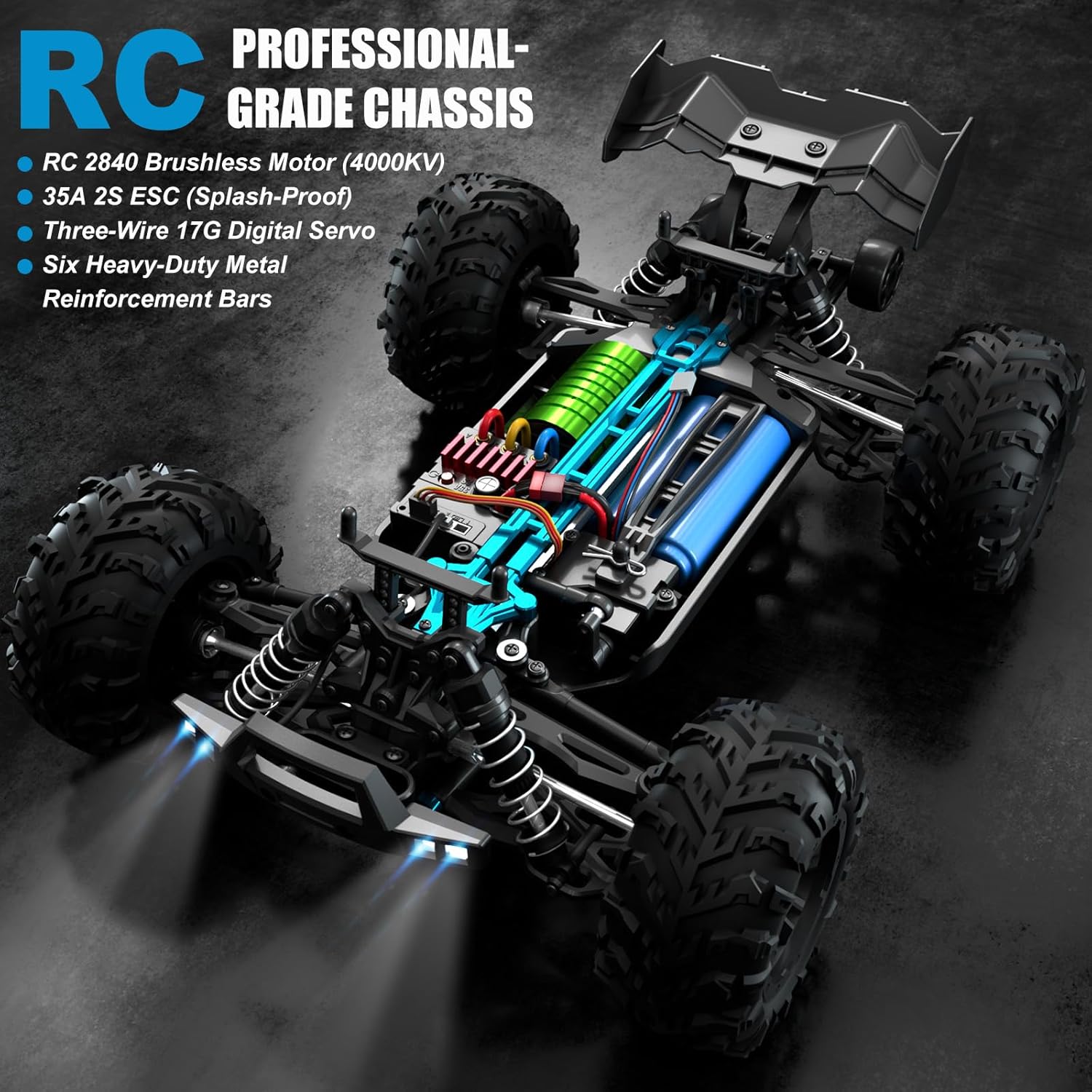 Hobby Grade 1:16 Scale Brushle - مراجعة Rc Hobby Monster Truck وسعره
