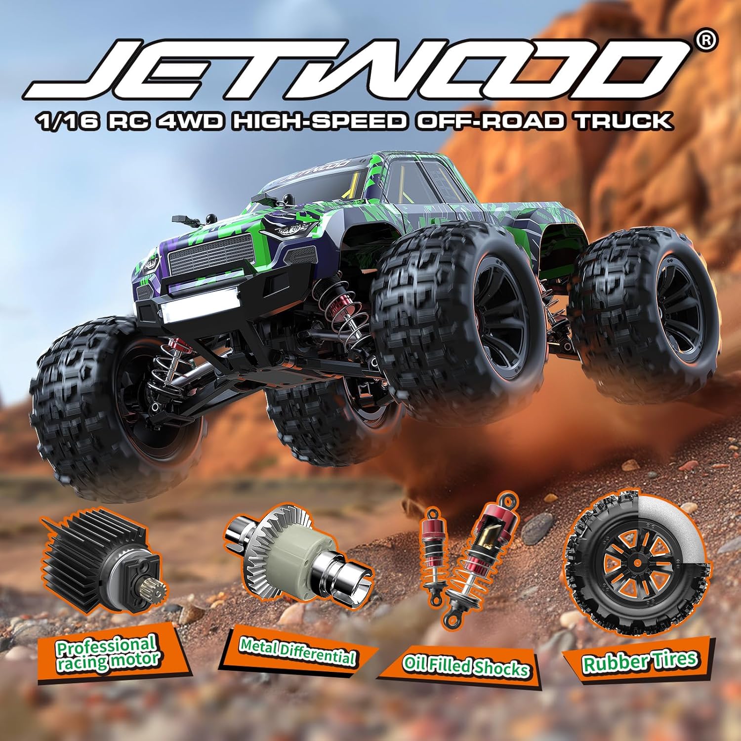 1/16 RC Car 38kph 4WD Ready to - مراجعة Rc Hobby Monster Truck وسعره